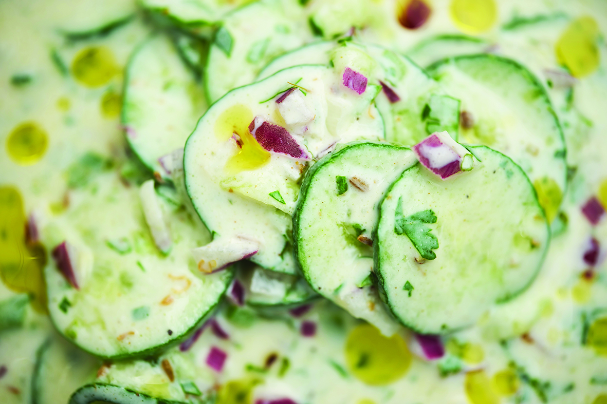 Fresh cucumber salad